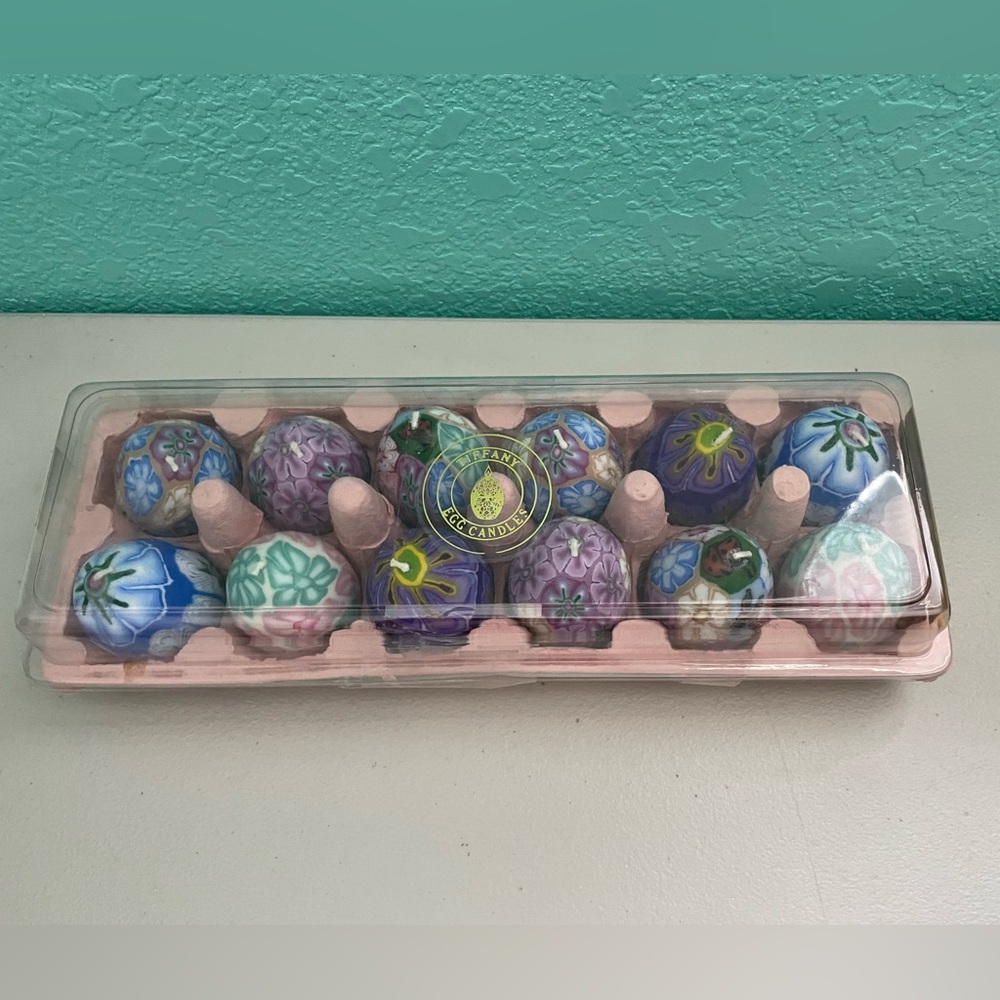 Vintage Tiffany Millifore egg candles 1 dozen